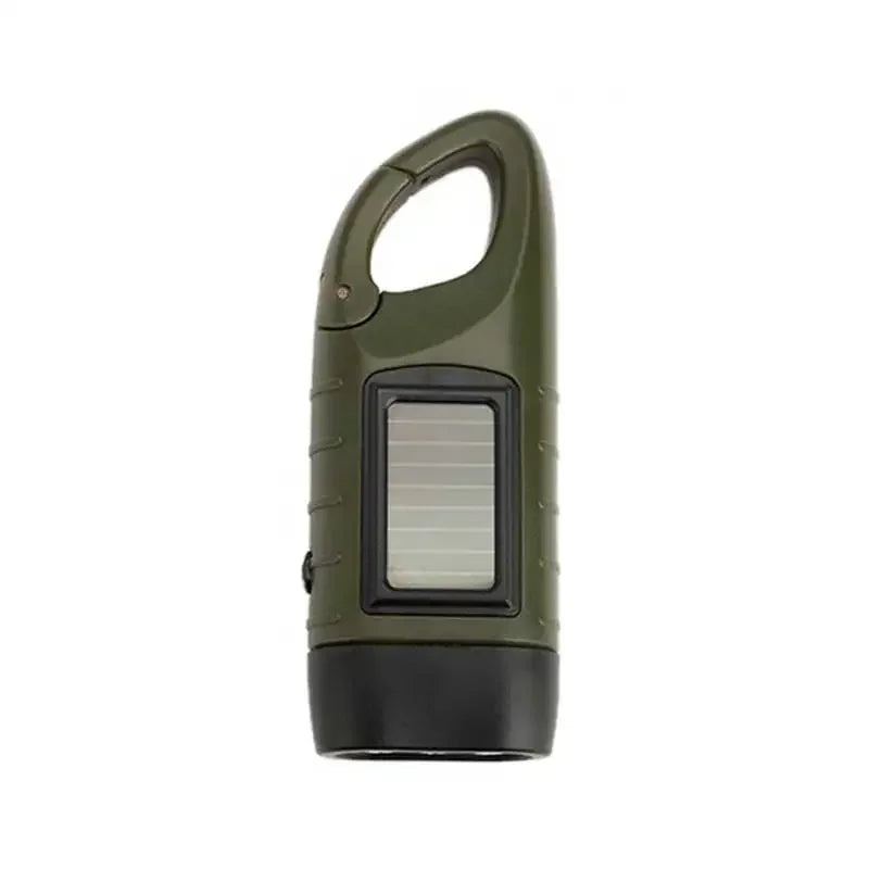 Portable LED Solar Hand Crank Flashlight – Camping & Emergency Lantern