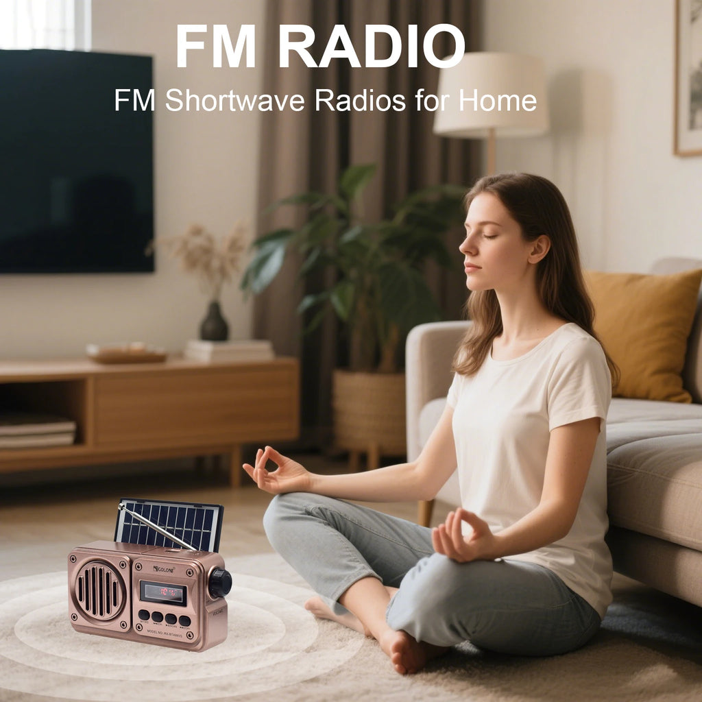 MD-499 Solar Bluetooth Speaker – FM Radio, MP3 Player, Emergency Power Radio