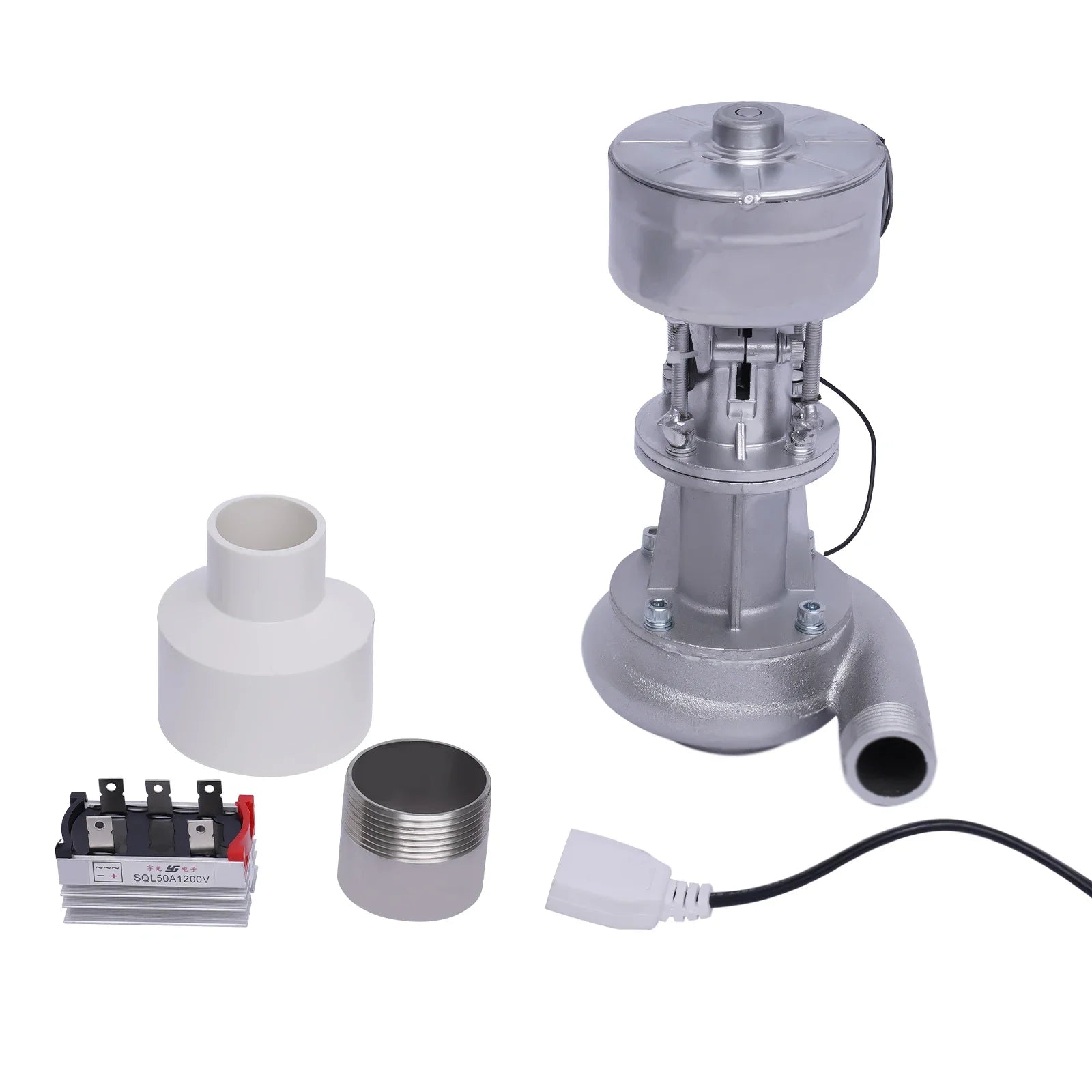 500W Mini Hydroelectric Water Turbine Generator 110V with Monitoring